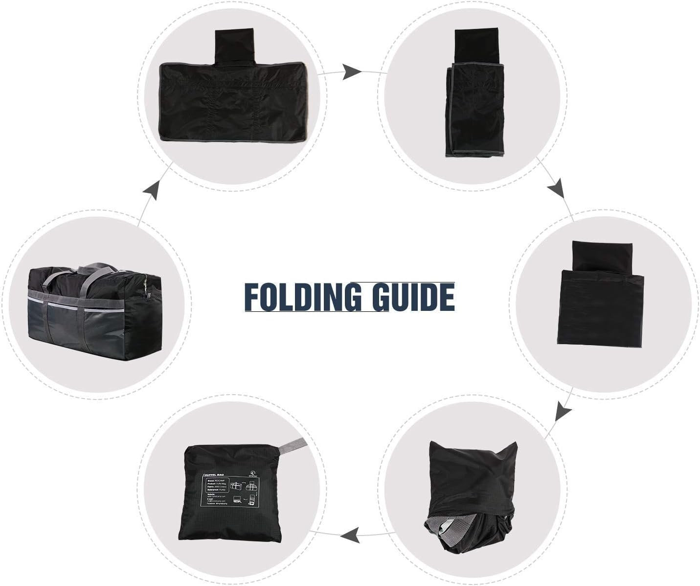 REDCAMP Extra Large Duffle Bag Lightweight, 96L Waterproof Travel Duffle Bag Foldable Thin for Men Women, Black