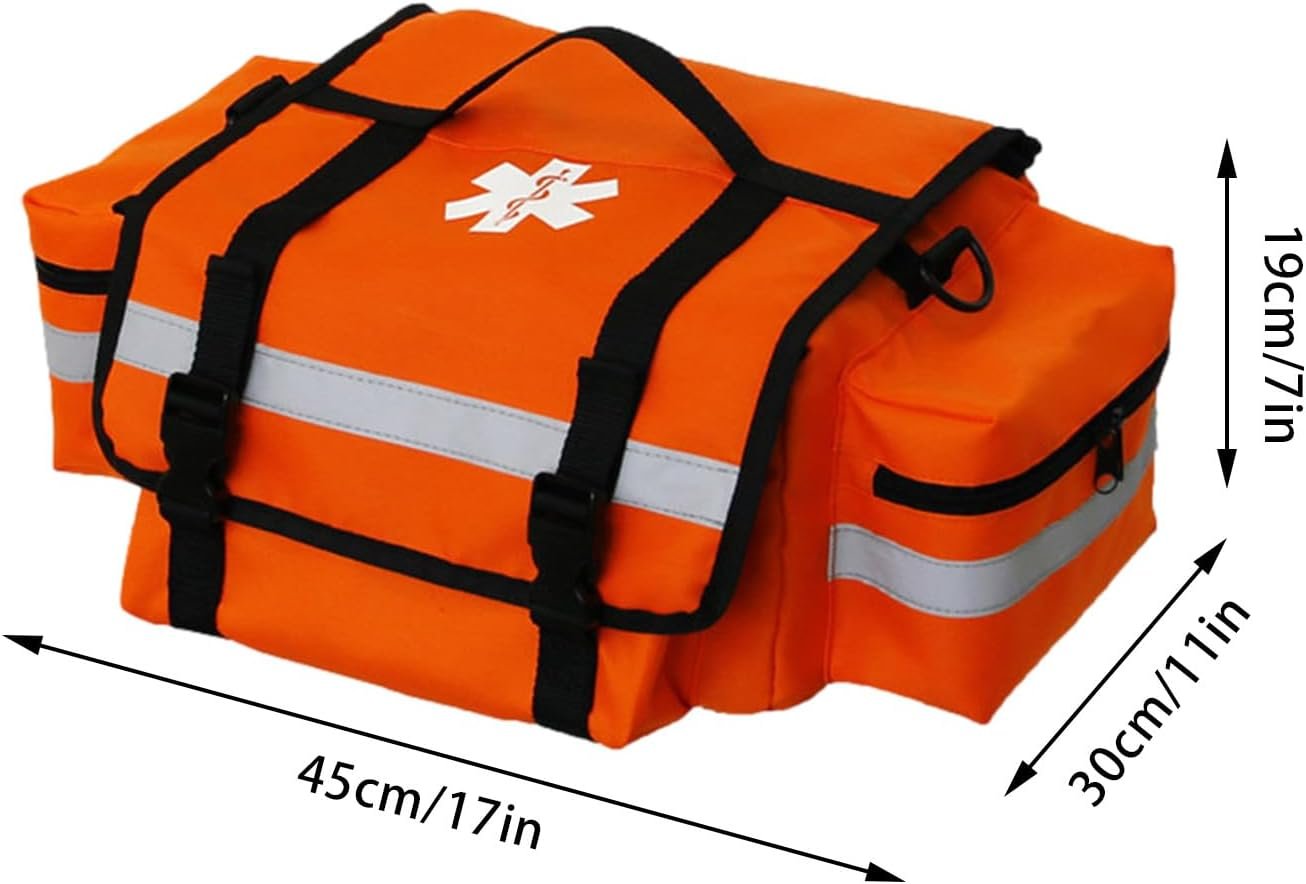 Portable Survival Bag,Oxford Cloth Large Capacity Car-Mounted Outdoor Bag - Convenient Shoulder Bag with Double-Ended Zipper Reflective Strip, Outdoor Accessories Buogint