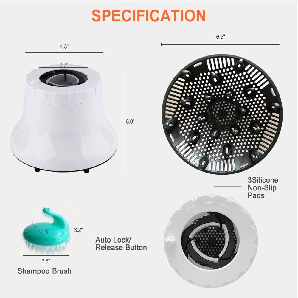 Universal Hair Diffuser, Hair Dryer Diffuser Attachment for Curly and Natural Wavy Hair, Professional Blow Dryer Diffuser, Adjustable from 1.4 Inch to 2.6 Inch