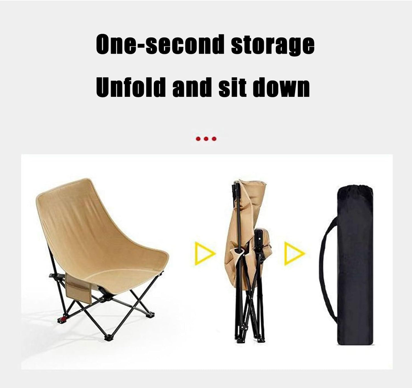 Folding Camping Chair, Portable Beach Seat, Breathable Outdoor Gear, 35.83x18.11x18.11 Inches Ideal for Garden, Hiking, Travel, Fishing, Picnic, Sports, Backyard Use, Khaki