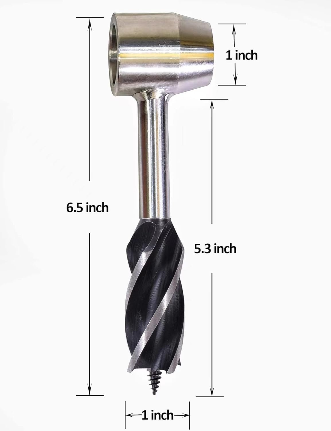 Survival Tool for Bushcraft Settlers, Manual Auger Wrench, Scotch Eye Wood Drill Peg & Hand Hole Maker for Camping, Outdoor, Bushcrafting, with Protective Case and Hook