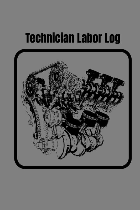 Technician Labor Tracking Log: RO Work Order Labor Automotive Diesel Tech Mechanic Shop