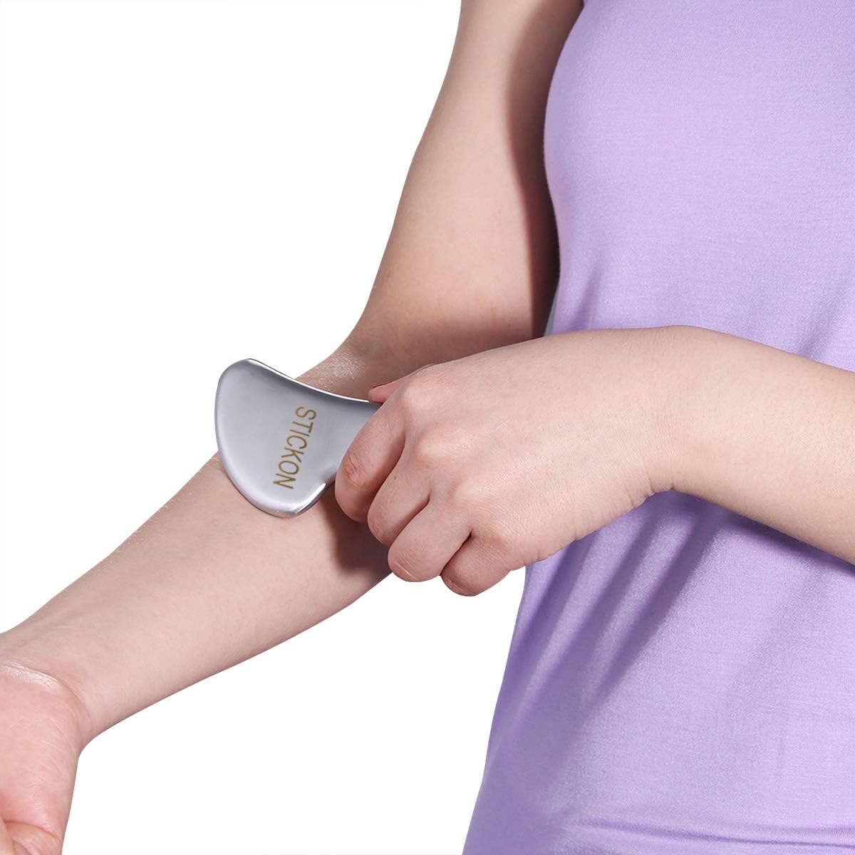 JustSun Gua Sha Stainless Steel Massage Instrument IASTM Tools for Soft Tissue Mobilization and Muscle Pain Reduction (Style 024)