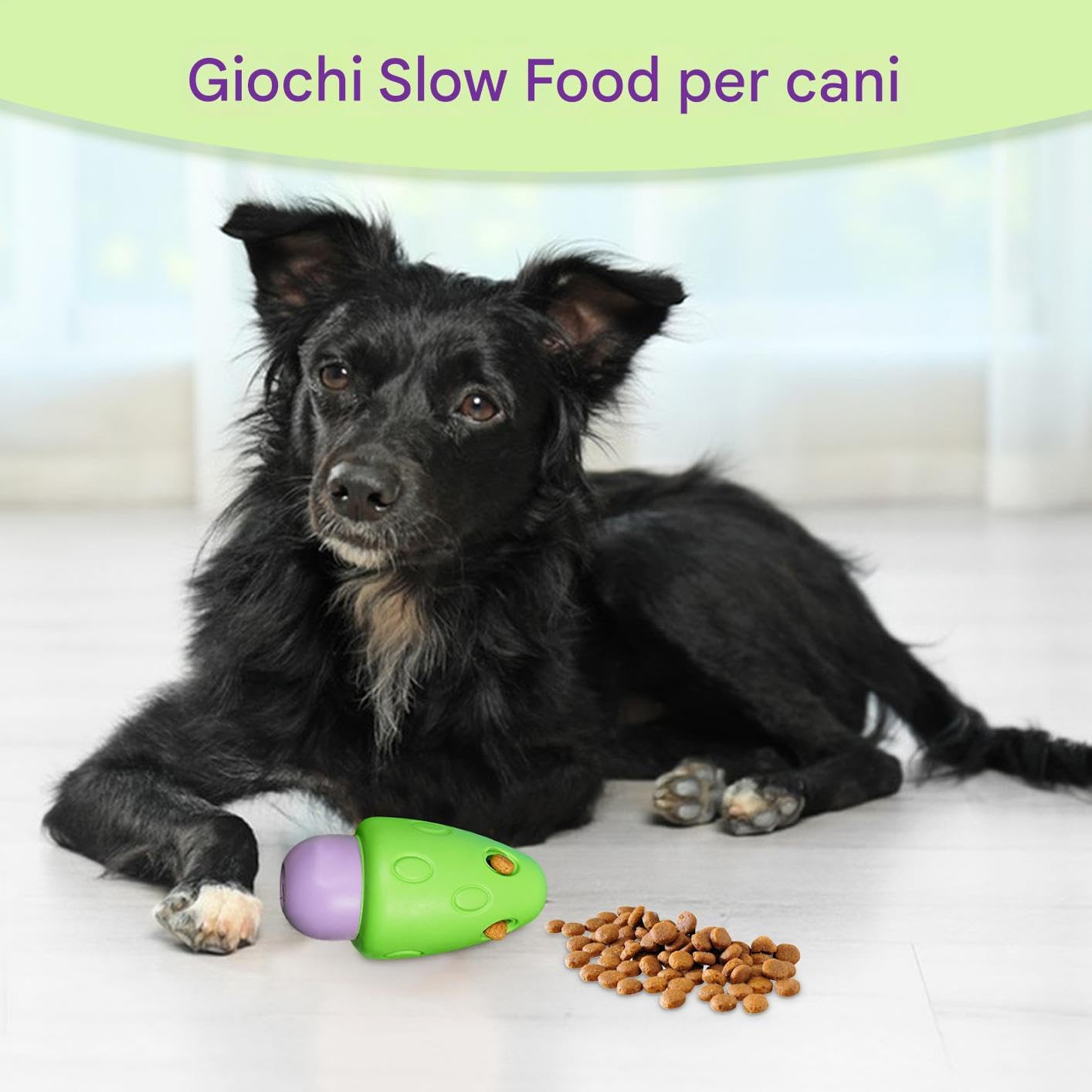 Automatic Interactive Dog Toy, Smart Refillable Chew Game, 2.56x4.88 Inches, Mental Stimulation Toy for Boredom Relief, Training, Fun Play, Eating Slow Feeder, Pet Entertainment