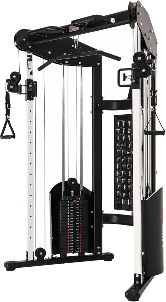 ALTAS Strength 3073 Function Home Gym Machine Pulley System Trainer Exercise Light Commercial Fitness Equipment 2000 Lbs Cable Included Accessories