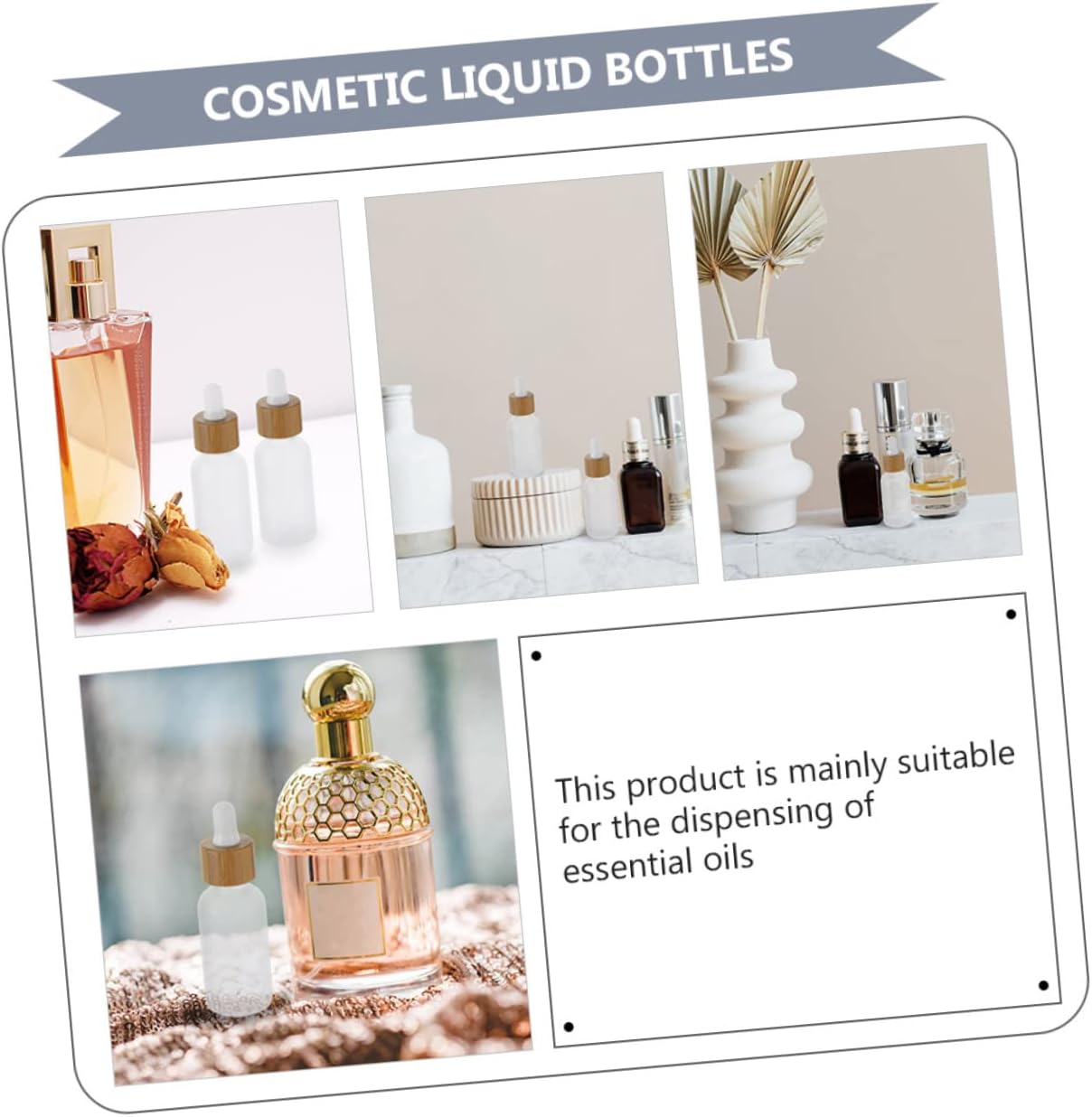 Roll over image to zoom in       3+ Vaguelly 12Pcs Dropper Makeup Bottles Essential Oil Dispenser Container with Airtight Seal for Perfumes Aromatherapy and DIY Liquid Samples Travel Friendly