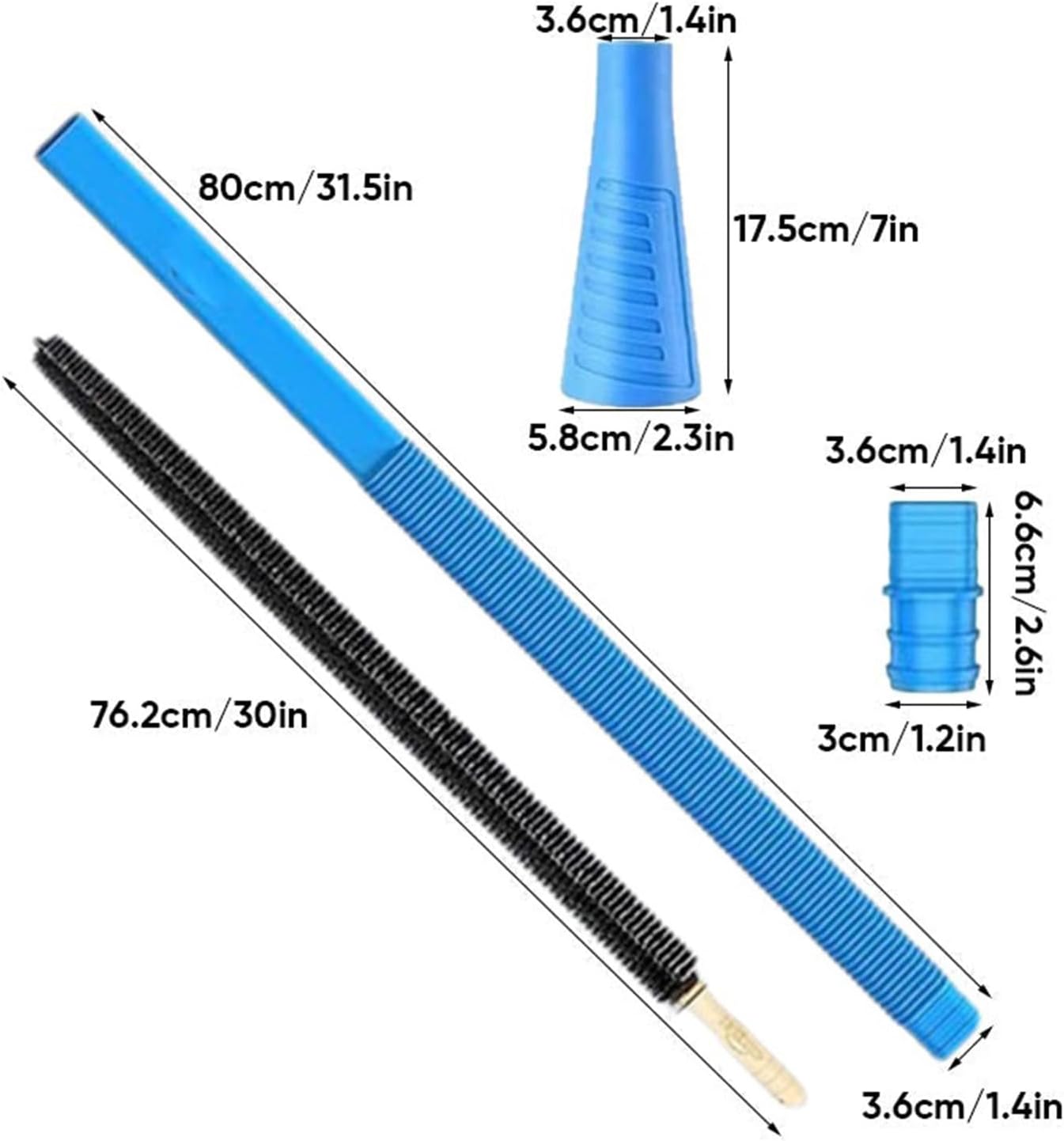 Dryer Duct Cleaning Kit - Vent Tool, Lint Brush | Vacuum Attachment with Flexible Rod Set For Pipe Trap Exhaust Hose Dust Removal Appliance Maintenance Safety Interior House Use Accessories