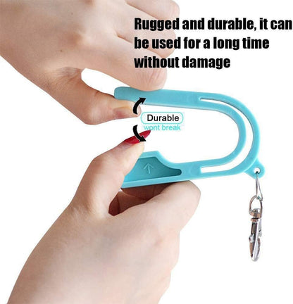 The Car Seat Key Car Seat Safety Buckle Key Chain Anti Escape Child Safety Belt Keychain Easy Buckle Release Tool (2pcs, Light Blue)