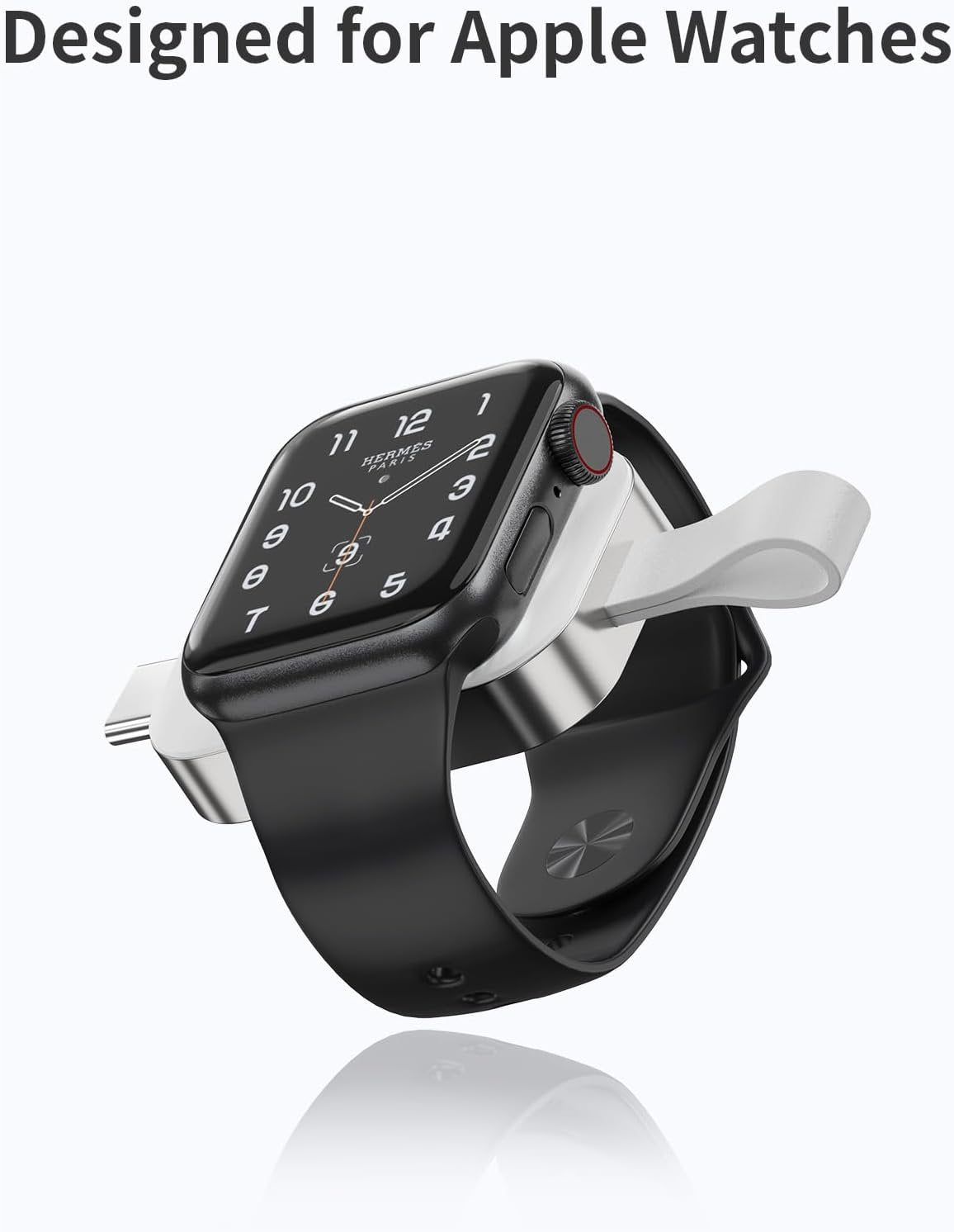 MMOBIEL Wireless Charger Compatible with Apple Watch - Compact USB-C Travel Charger for Apple iWatch - Magnetic Fast Charging Also Compatible with AirPods