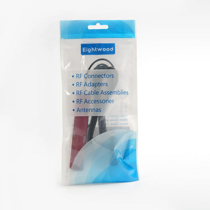 Eightwood Car Stereo FM Radio Antenna, Hidden Windshield Antenna, DIN Plug Adhesive Patch Antenna + DIN Female to ISO Adapter for Vehicle Car Truck Stereo Receiver Head Unit FM HD Radio