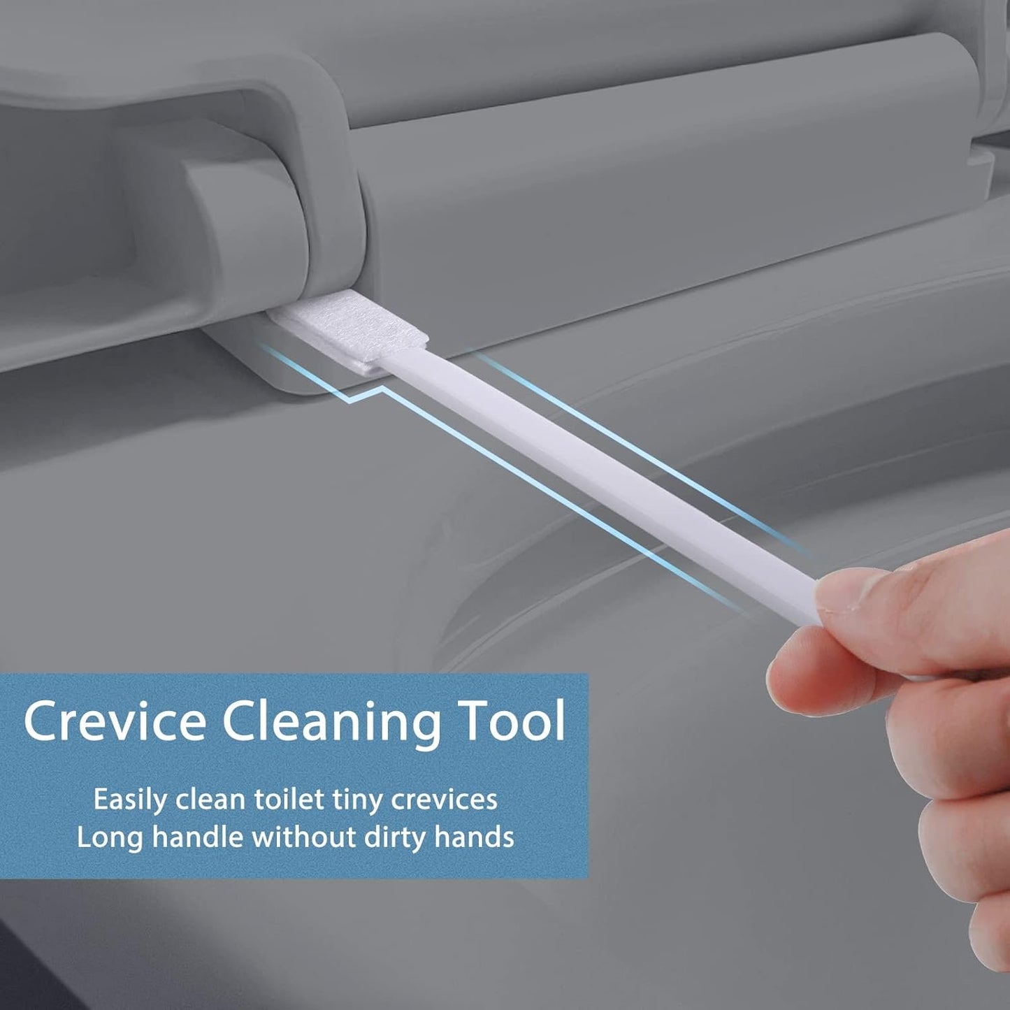 40Pcs Disposable Crevice Cleaning Brushes for Small Spaces, Detail Gaps Scrub Cleaner Brush Set for Toilet Bowl Corner, Household Cleaning Tool Supplies for Window Track, Door Grooves, Vent Fan