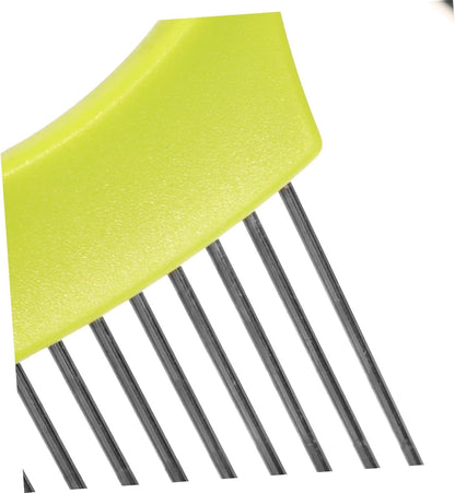 MOKKHNB 2pcs Stainless Steel Onion Holder Slicer Tool for Even Vegetable Slicing for Onion Lemon Tomato and Potato Preparation Reliable Kitchen Helper for Effortless Food Prep