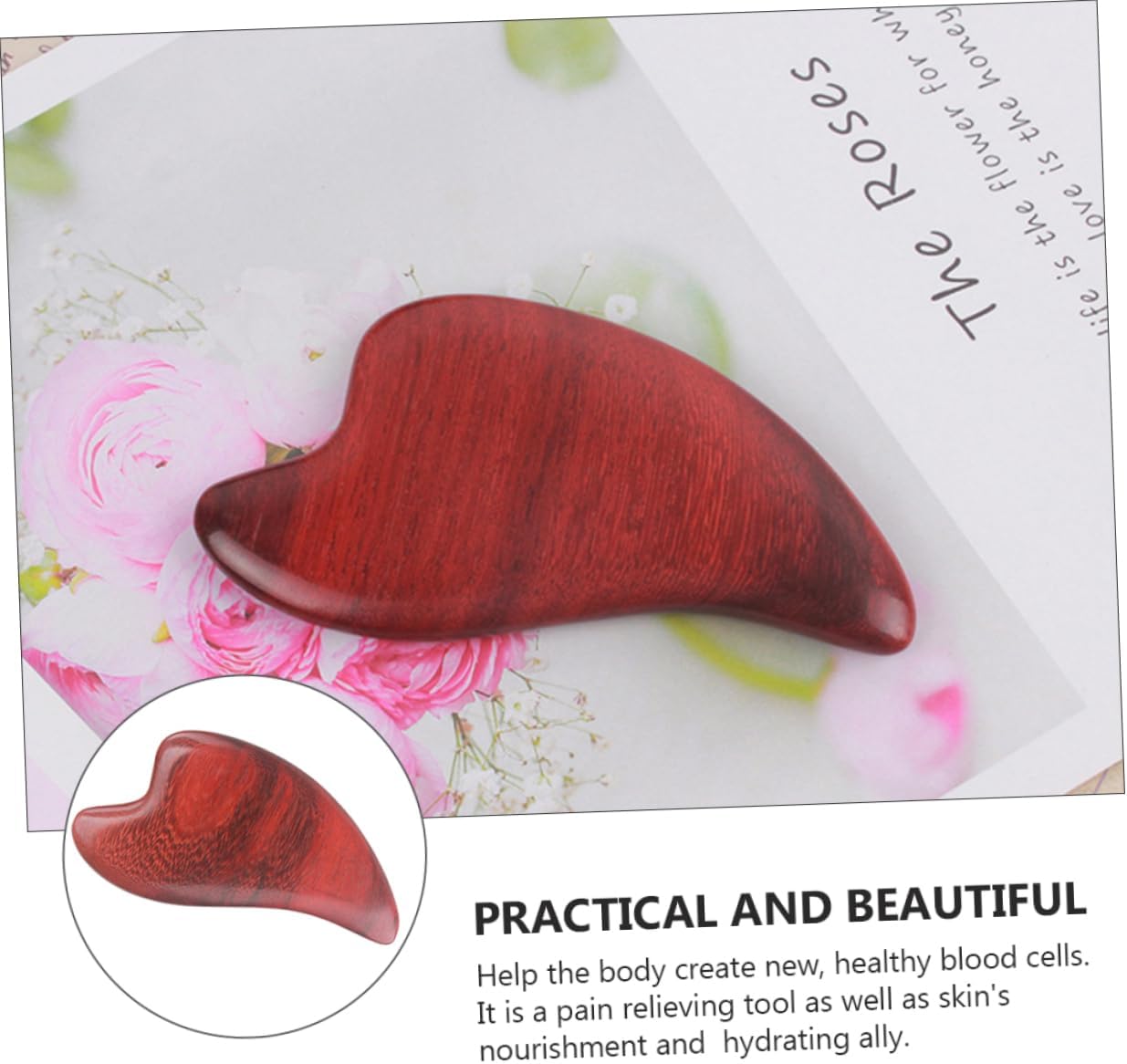 Baluue 3 pcs Wooden Scraping Plate Massaging Tool for Facial Use Ergonomic Design Smooth Texture for Safe