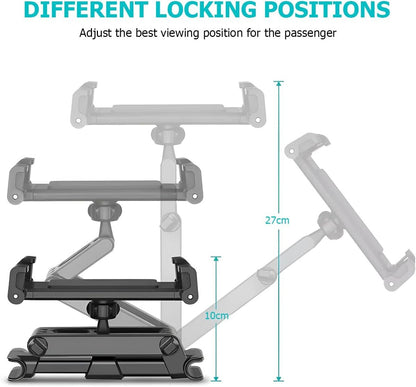 JNNJ Universal 360 Degree Rotation Adjustable Car Seat Headrest Tablet Holder for Smartphones and Tablets