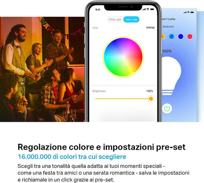 Tapo L530E WiFi Smart LED Light Bulb, Multicoloured, E27, Compatible with Alexa and Google Home, 806 Lumens, 9W (Equivalent 60W), Remote Control via APP Tapo