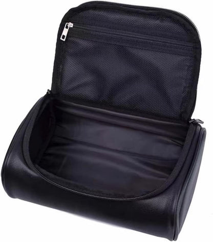 Shcnlery Personalized Toiletry Bag for Men,Premium Quality Durable and Stylish Travel Organizer for Travel, Grooming and Personal Care,Waterproof Leather Dopp Kit Gifts for Men, Black, Small, Simple