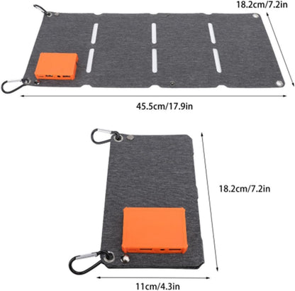 Solar Charging Bag,Solar Power Charging Bag Phone Charger - Camping Solar Charger, Charging Panel Power Bank, Folding Bag Monocrystalline Solar Panel Waterproof