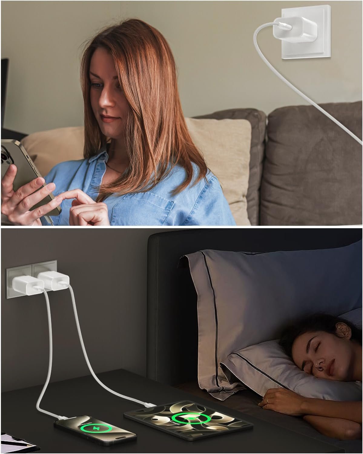 HEYMIX iPhone 15 Fast Charger, 2-PC 20W USB C Adapter with USB-C to USBC Cable, MFI iPhone USB C Charger with Cord, iPhone 15 Pro Adapter with Cable Compatible with iPhone 15 Pro Max, iPad, Airpords