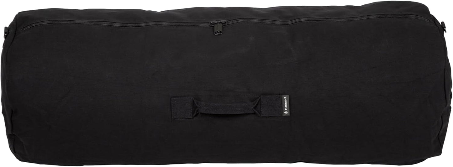 Deluxe Duffel Bag w/Zipper, Black - 42"X15"X15"