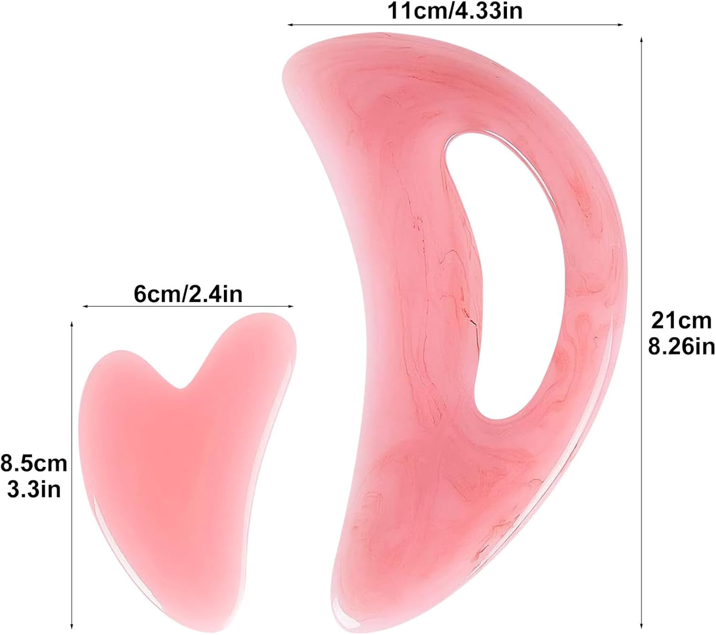 Gua Sha Tools, Manual Massage Sticks for Jawline Sculpting and Puffiness Reducing, Skin Care Massager
