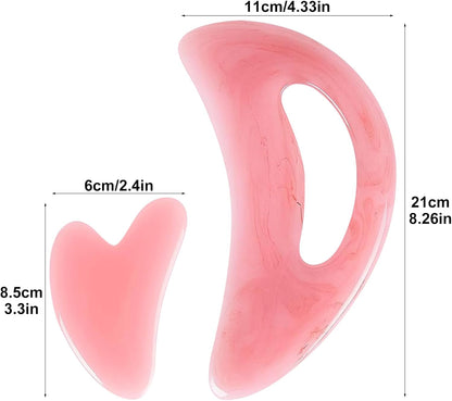 Gua Sha Tools, Manual Massage Sticks for Jawline Sculpting and Puffiness Reducing, Skin Care Massager