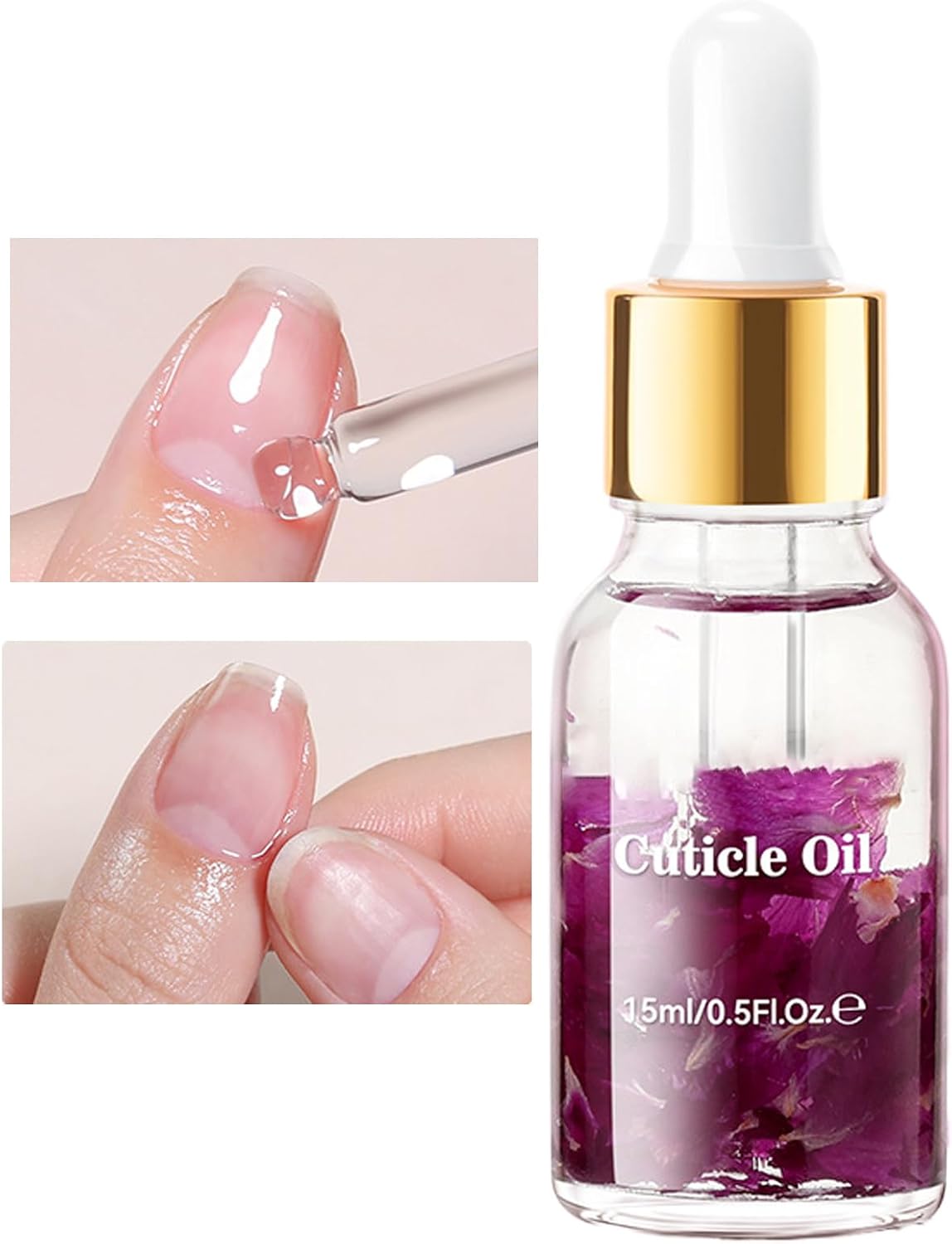 Nail Cuticle Oil, Fingernail Care, Mild Repairing Formula, Nourishing Hydrating Oil, 15ml Net Content, Portable Compact Ideal for Home Use, Damaged Nails Recovery