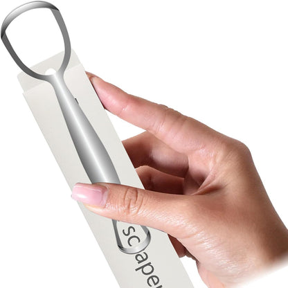 Tongue Scrubber, Stainless Steel Tongue Scraper, Fan-Shaped Design Reduce Bad Breath Improve Oral Hygiene Daily Cleaning Travel-Friendly Care For Family Use