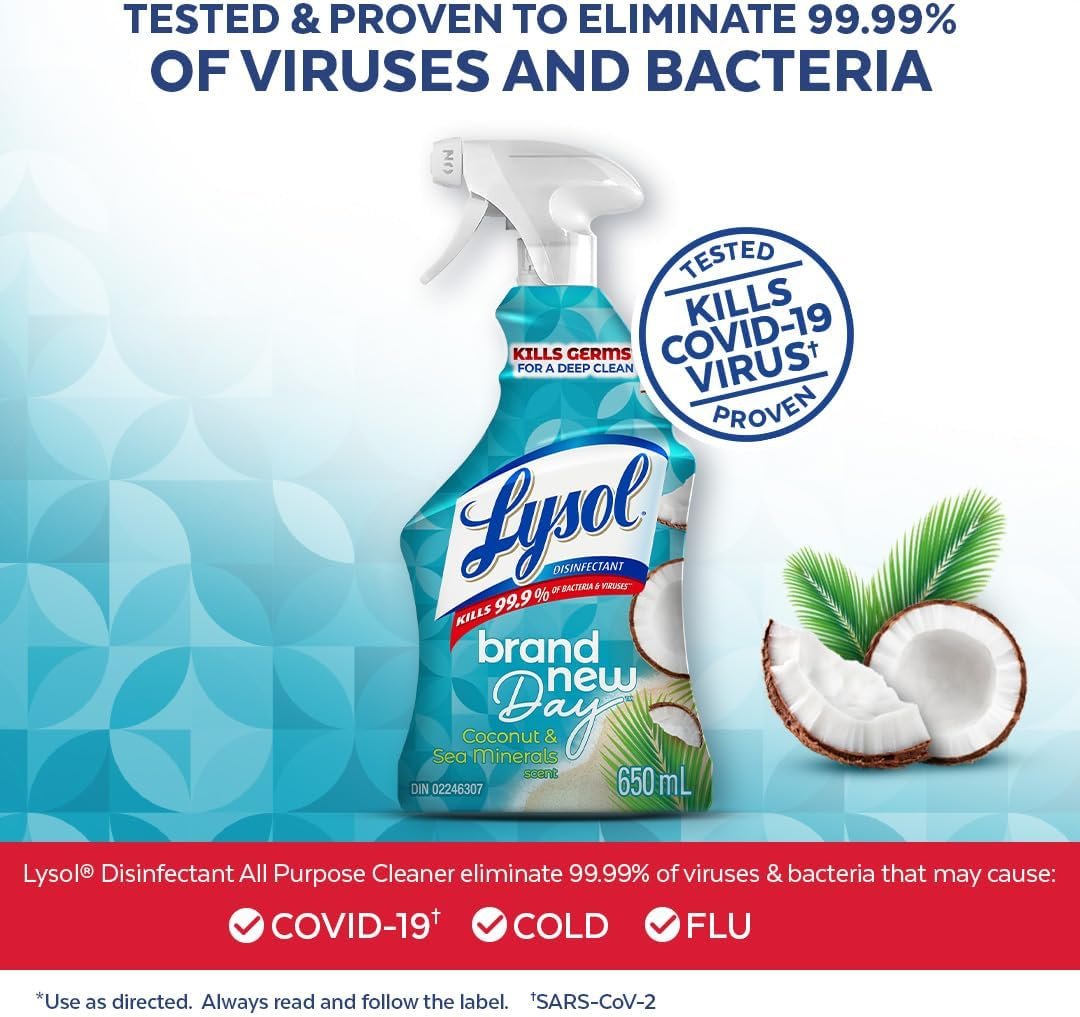 LYSOL ALL PURPOSE CLEANER TRIGGER - New Day Coconut & Sea Minerals 650mL