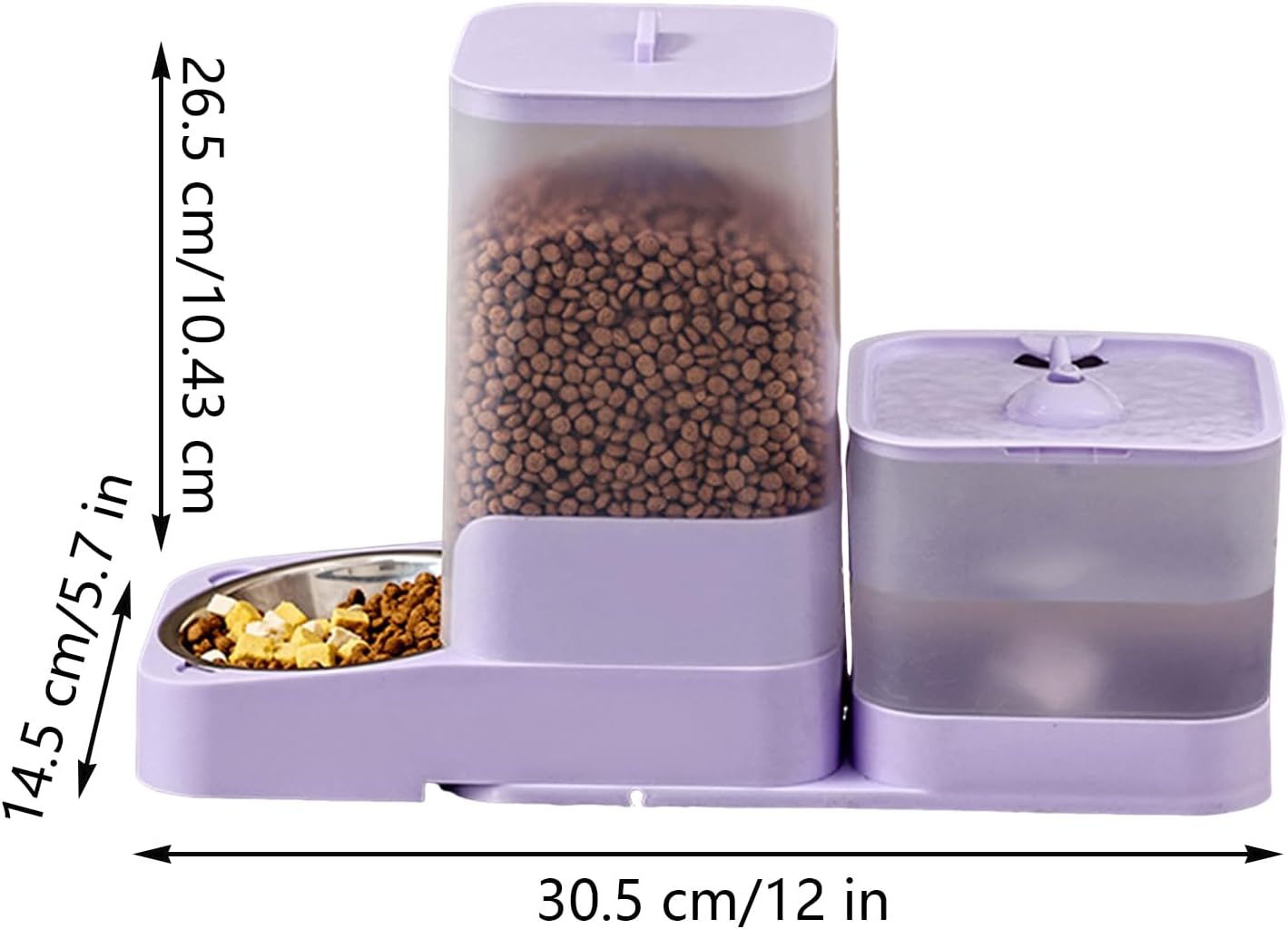Automatic Pet Feeder,Dog Food Dispenser Automatic Feeder - Drinker Waterer Large Capacity Pet Supplies, Storage Container for Kitten Puppy Feeding Watering