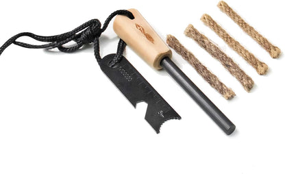 Fire Starter Survival Tool,Ferro Rod Fire Starter Kit & Backpacking Multitool,Flint and Steel,Firestarter Survival,fire Steel