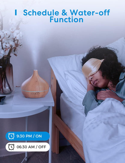 Meross Smart Ultrasonic Diffuser, WiFi Humidifier, Apple HomeKit Alexa Google Home SmartThings Supported, Diffuser for Home Bedroom, with LED Light, Voice/Remote Control, BPA-Free, Ultra Quiet
