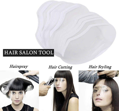 LWBTOSEE 50pcs Hairdressing Haircut Face Mask Shield Cover Hair Cutting Dyeing Protector with Handle Pro Salon Hair Styling Care Tools