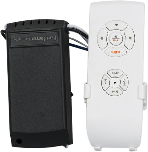 Ceiling Fan Remote Control, Small Size Remote Control and Receiver for Ceiling Fan and Lamp, Adjustable Wind Speed Transmitter, 3-Speed Fan Controller with Timer, Light Control for Home Use