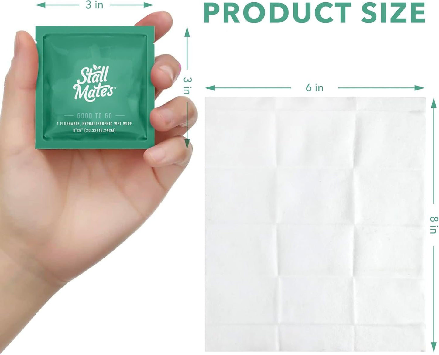 Stall Mates Wipes: Flushable, individually wrapped wipes for travel Unscented with Vitamin-E & Aloe (30 on-the-go singles)