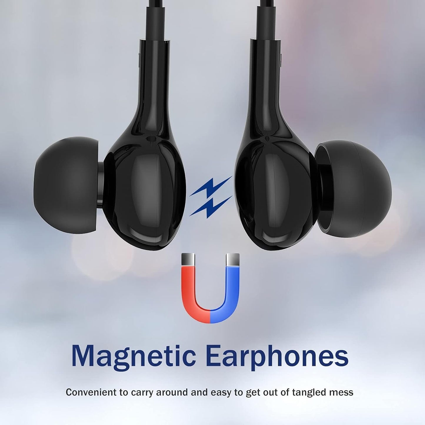 USB C Headphones,for Samsung Galaxy S23 S22 Ultra S24 S21 A55 A53 A54 5G,Magnetic in-Ear USB C Earbuds with Microphone Type C Earphones Noise Cancelling Headphones for iPhone 15 16 Pro Pixel 8 7 6 Pro