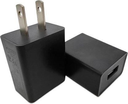 SinitoAula 5V1A USB Charger Block for Wall Outlet (UL Certified, Black, 2pcs), 5W Power Adapter Plug for Cell Phones, Tablets, Earphones, Power Banks, Smart Wearables, Toys and More Electronic Gadgets
