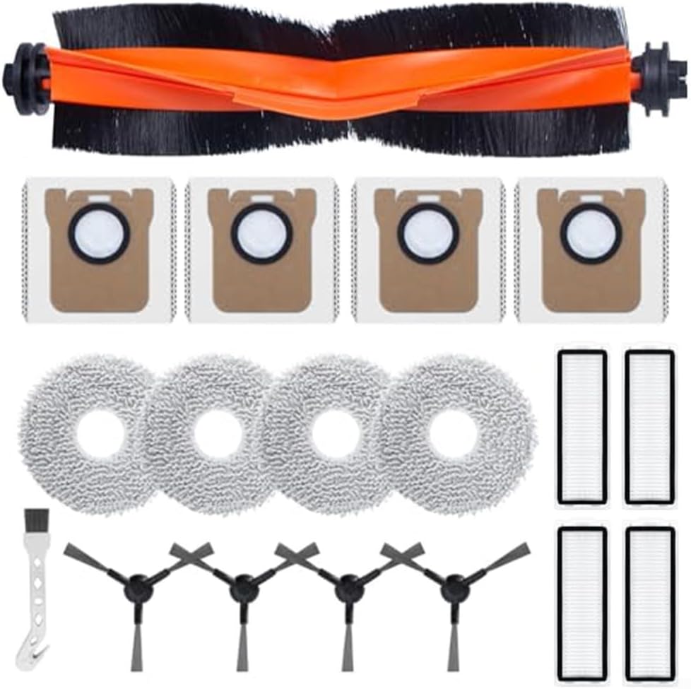 Per X10/For X10+/X20+/X20 Pro/X20 Max Cleaning Essentials Mop Cloth, sacchetti per la polvere e spazzole laterali per una pulizia rapida