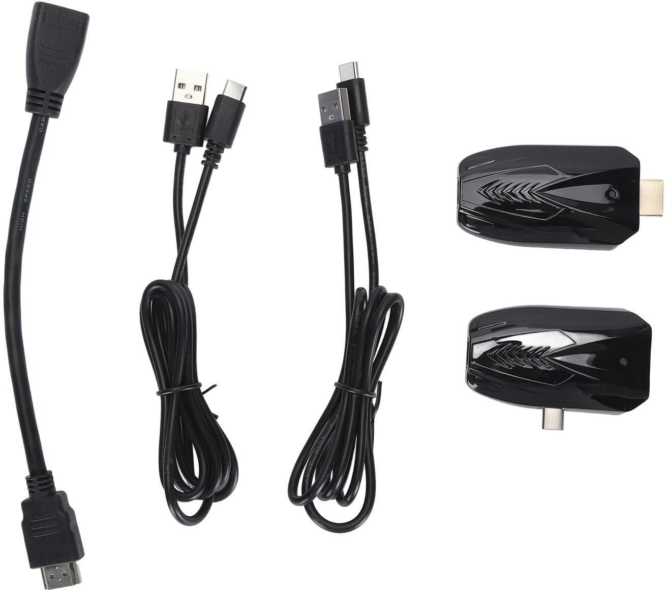 HDMI Display Adapter, 1080P Mobile Screen Mirroring Receiver Dongle with USB Cable, HDMI Transmitter and Receiver Kit