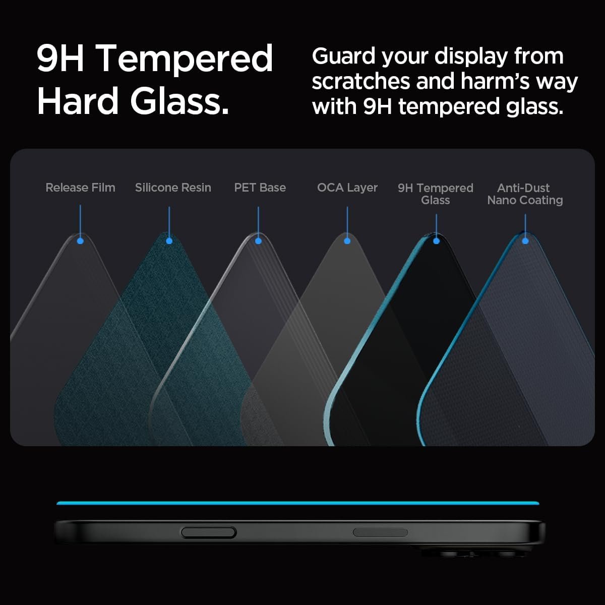 Spigen Tempered Glass Screen Protector [GlasTR EZ FIT - Privacy] Designed for iPhone 16 Pro Max [2Pack]