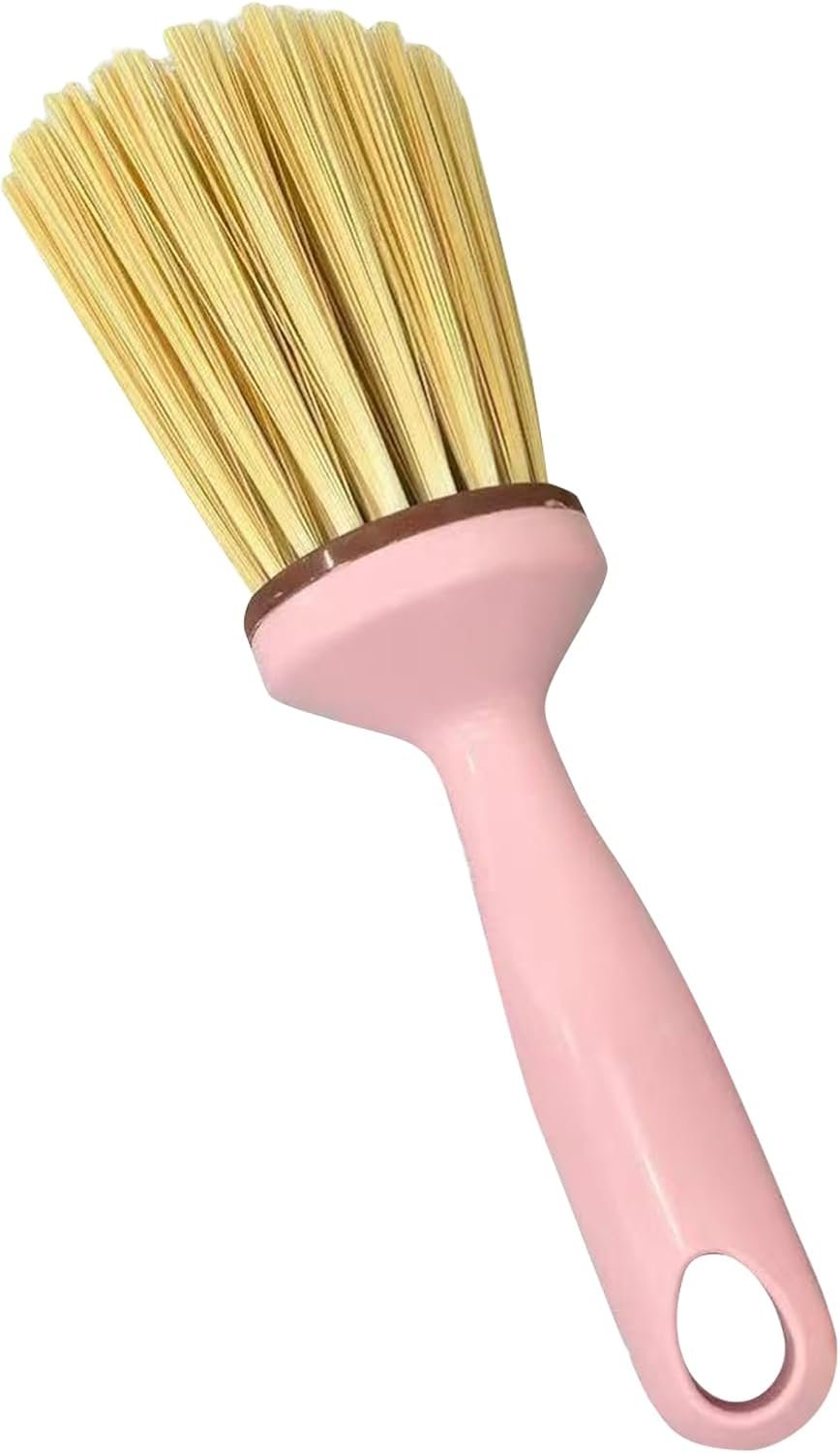 Kitchen Scrub Brush, Ergonomic Cleaning Tool, Heavy Duty Sink and Cookware Scrubber, Multi Purpose Household Cleaner for Stove, Pot, Edge and Corner Detailing, 8.27x2.95in