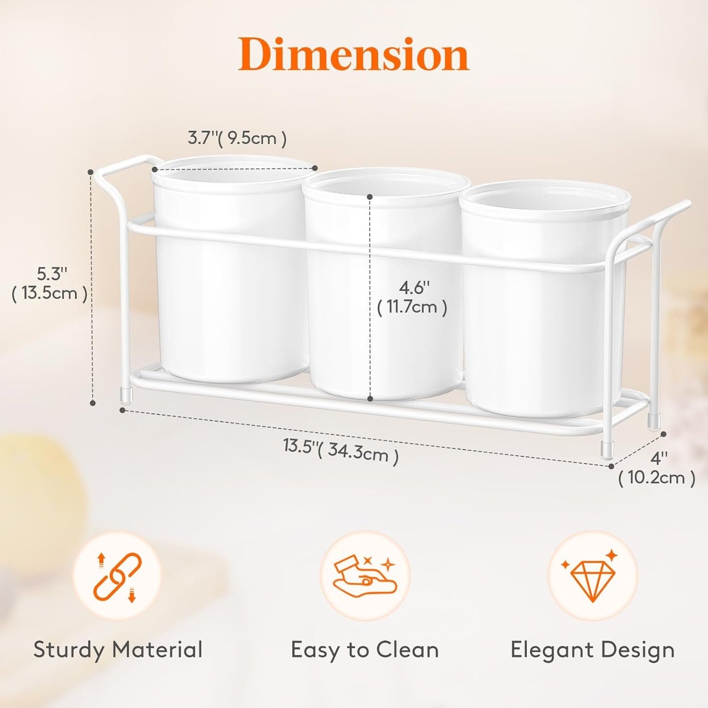 Lifewit Silverware Caddy, Utensil Holder for Party, Cutlery Flatware Organizer for Kitchen Countertop, Forks Spoons Knives Storage for Picnic Camping Outdoor Buffet, White