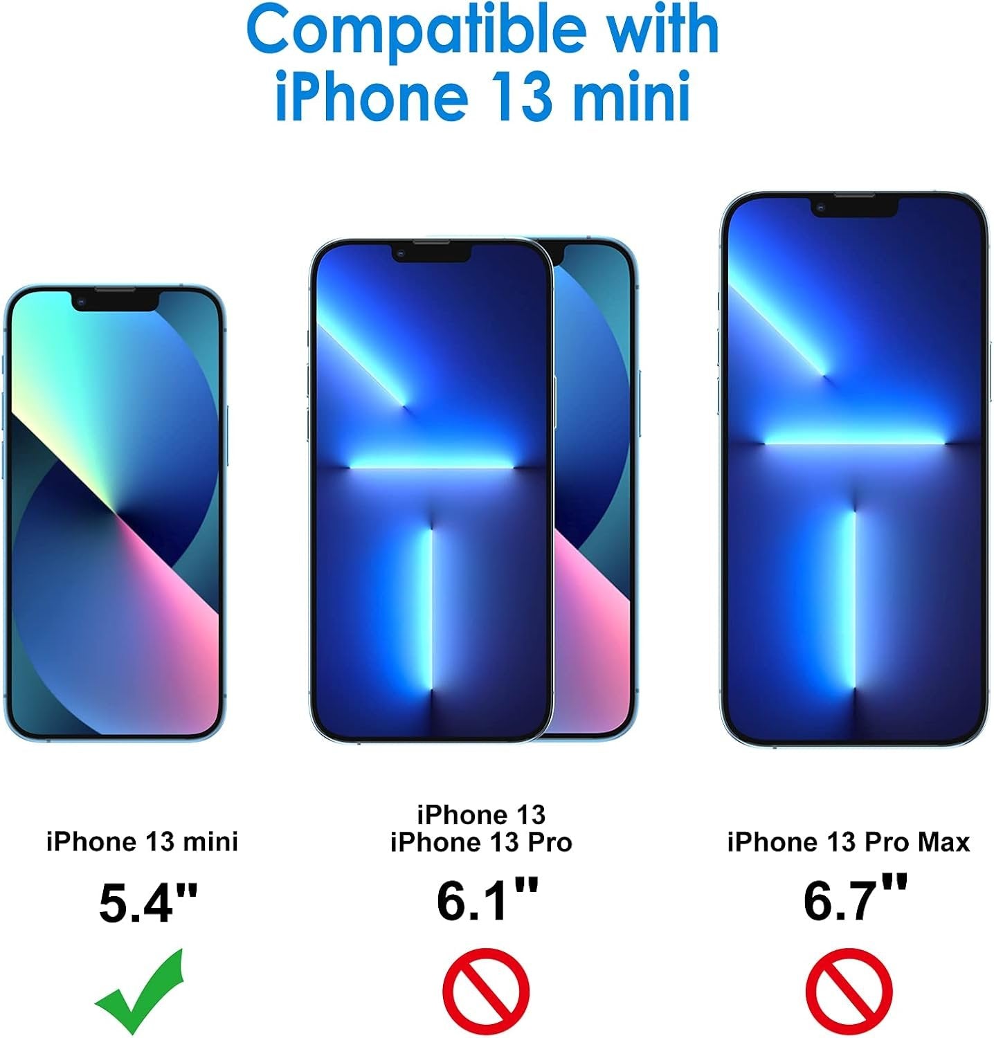 JETech Screen Protector for iPhone 13 mini 5.4-Inch, Tempered Glass Film, 3-Pack