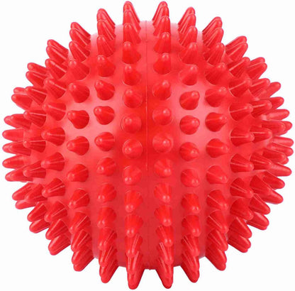 Fictory Red Spiked Massage Ball Muscle Relief Pain Recovery Portable Fitness Tool 3"