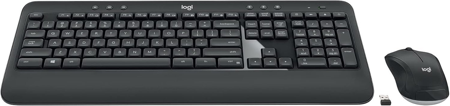 Logitech MK540 Advanced Wireless Keyboard and Mouse Combo for Windows, QWERTZ German Layout - Black