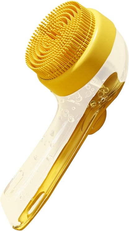 Dog Bath Brush, Pet Washing Brush, Gentle Puppy Comb, Slicker Scrubber Detangler for Kitten, Horse, Hygiene Cleaning, Dandruff Flea Matting, 7.48x3.35x1.18 inches, Green, Yellow