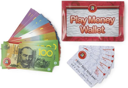Learning Can Be Fun Wallet Play Money, Notes and Credit Cards