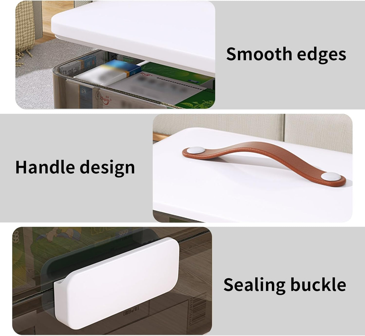 CTIME 3-Tier Medicine Organizer - Portable Medicine Cabinet with Leather Handle, Empty First Aid Kit for Home