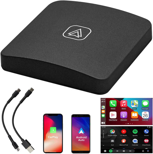 iFreGo CarPlay Wireless Android Car Wireless Adapter 2 in 1 Super Fast Upgrade Auto Play, Plug and Play, Compatible with iPhone iOS 10+ and Car with Wired CarPlay