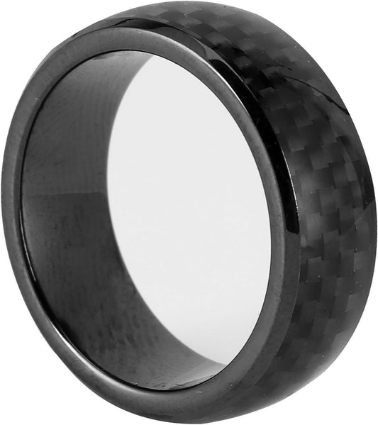 Tesla Smart Ring Black Carbon Fiber Smart Finger Keyring with Box Fit for Tesla Model X/S (12)
