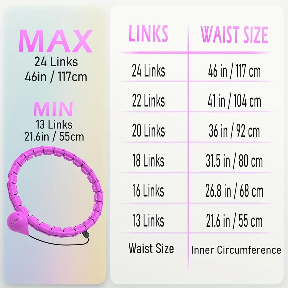 ZBDZSW Cerchio Fitness Staccabile da 24 sezioni con Palla Solida Anello per Esercizi Pilates all'aperto Attrezzatura per Allenamento Vita Sottile Perdita di Peso